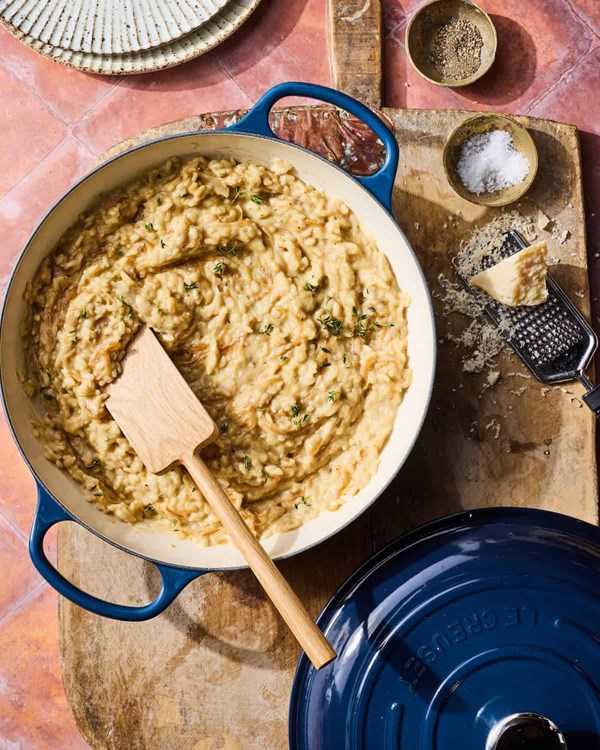 Caramelized onion risotto 