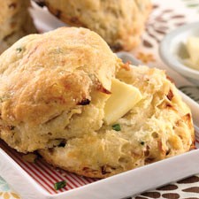 Caramelized onion sourdough biscuits