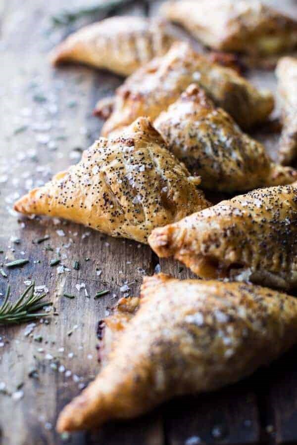 Caramelized pineapple, ham and cheese turnovers