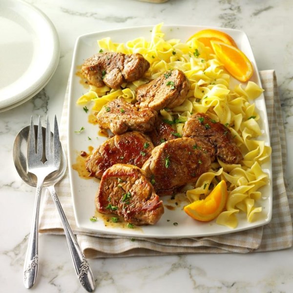 Caramelized pork slices