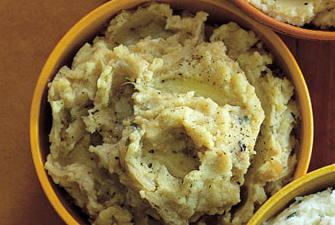 Caramelized-shallot and sage mashed potatoes