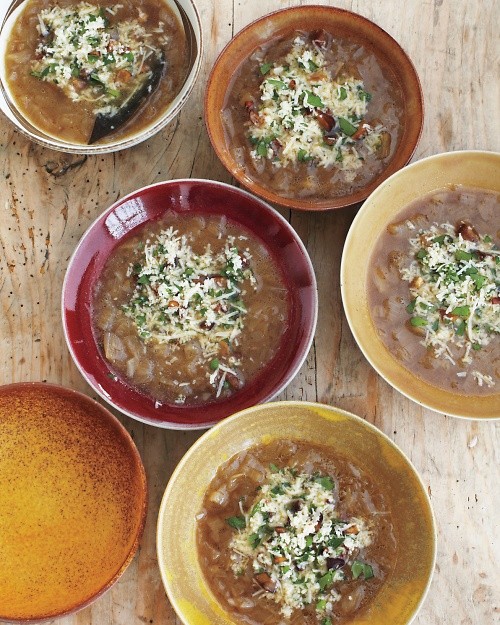 Caramelized-shallot soup