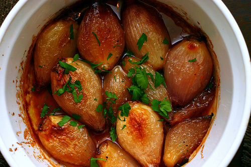 Caramelized shallots