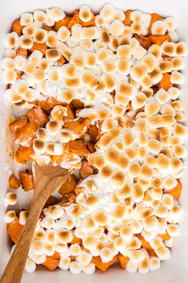 Caramelized yams with marshmallows