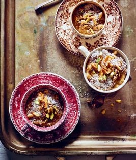 Caraway pudding with nuts and grated coconut (Karawiyah)
