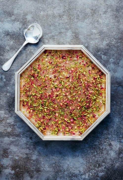 Cardamom & rose water pudding (Masghati)
