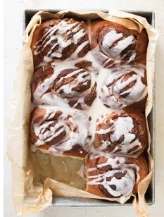 Cardamom & white chocolate sticky buns