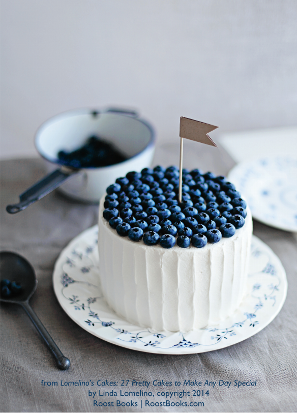Cardamom cake with blueberries