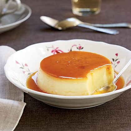 Cardamom-coconut crème caramel
