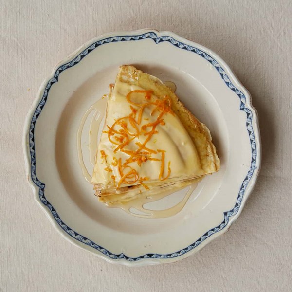 Cardamom custard pancakes