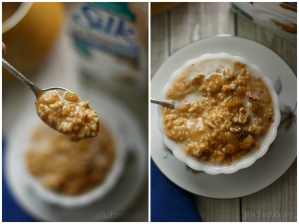 Cardamom-laced pumpkin steel cut oatmeal