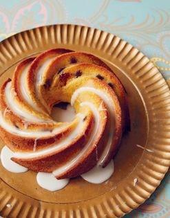 Cardamom, marzipan & cherry bundt