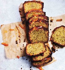 Cardamom, pistachio and marmalade drizzle loaf