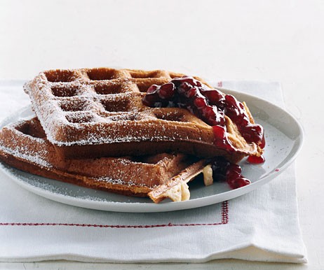 Cardamom sour-cream waffles