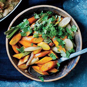 Cardamon-glazed carrots