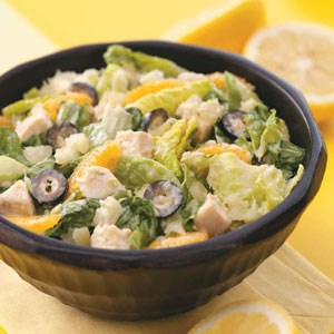 Caribbean chicken Caesar salad