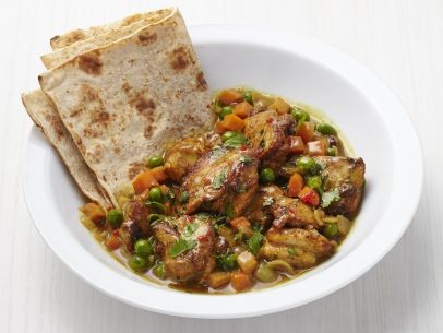 Caribbean chicken roti