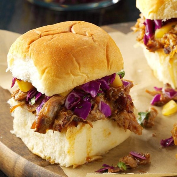 Caribbean chipotle pork sliders