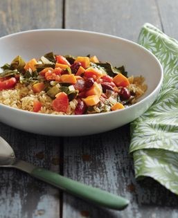 Caribbean coconut collards & sweet potatoes