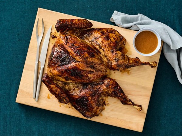 Caribbean-inspired spatchcocked turkey