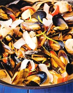 Caribbean seafood soup