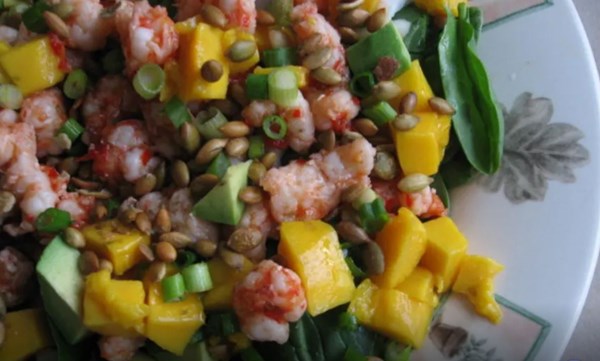 Caribbean shrimp salad with lime vinaigrette
