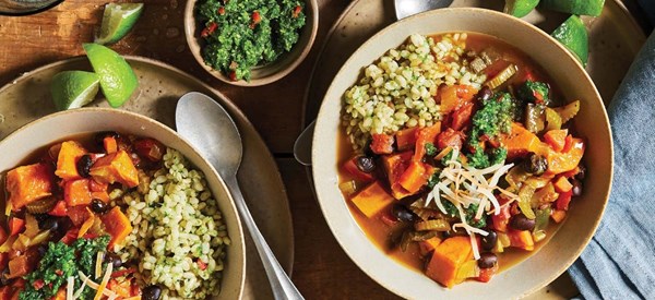Caribbean sweet potato stew [Caribbean green sauce]