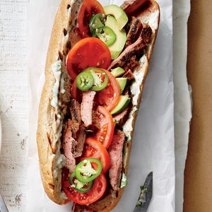 Carne asada steak sandwiches