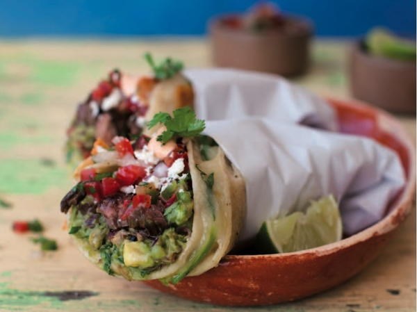 Carne asada taco vampiro