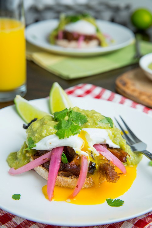 Carnitas eggs Benedict