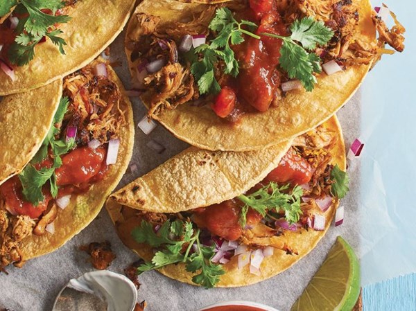 Carnitas-style turkey tacos