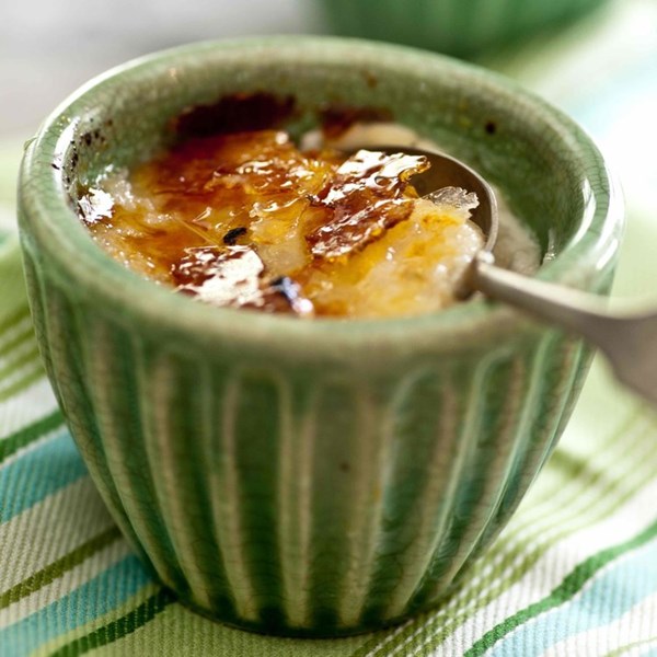 Carolina rice pudding brûlée