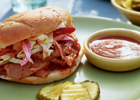 Carolina-style barbecue sandwiches