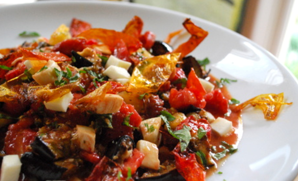 Caroline's warm eggplant salad