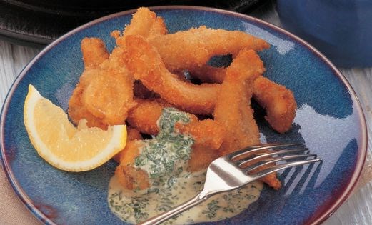 Carp with green horseradish sauce