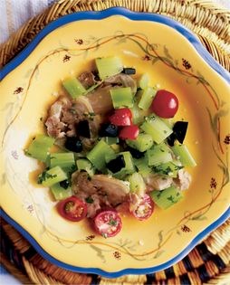 Carpaccio of pig's feet, celery, and black truffles (La carpaccio de pieds de porc et de truffes)