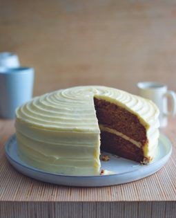 Carrot & apple cake with maple cream cheese frosting