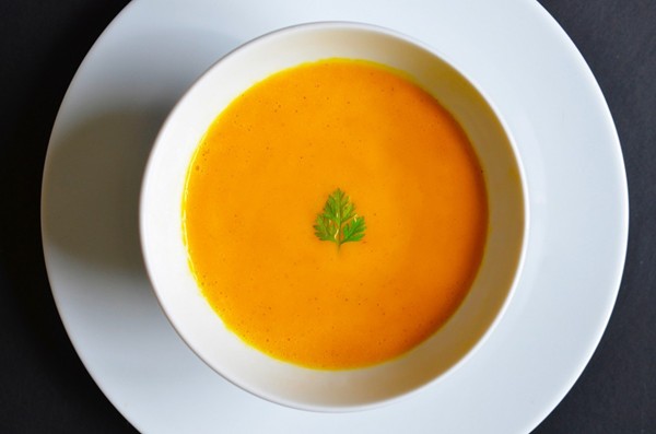Carrot + cardamom soup