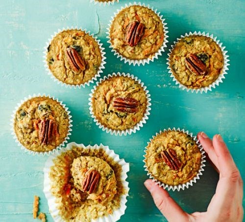 Carrot & pecan muffins