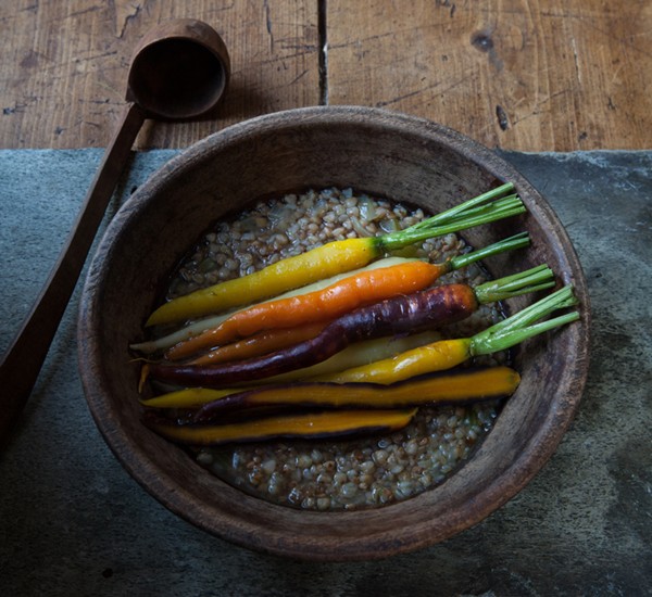 Carrot & roasted buckwheat