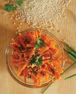 Carrot + sesame salad (Salad-e havij)