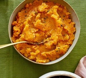 Carrot & swede mash with brown butter & thyme