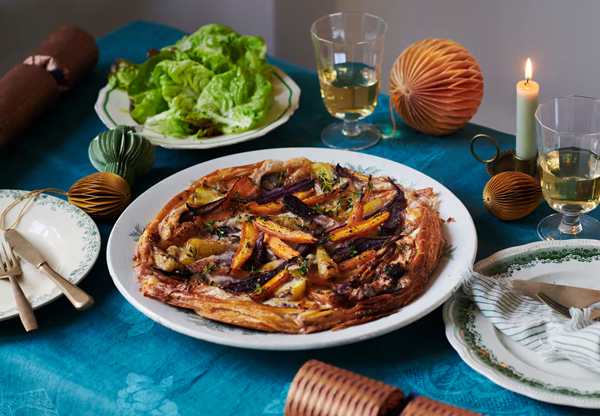 Carrot and Brie tart