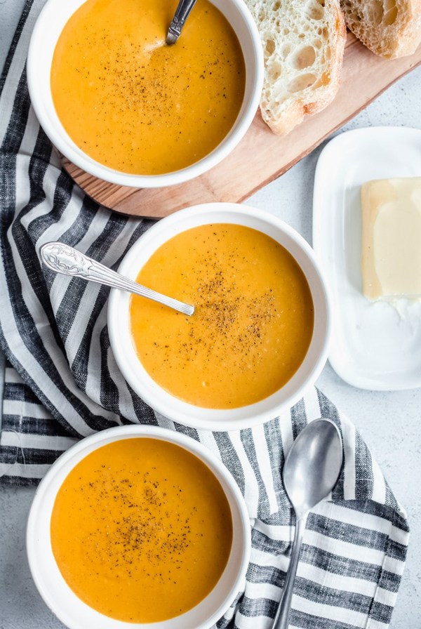 Carrot and butternut squash soup