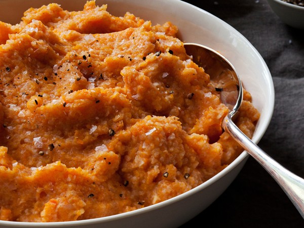 Carrot and cauliflower purée