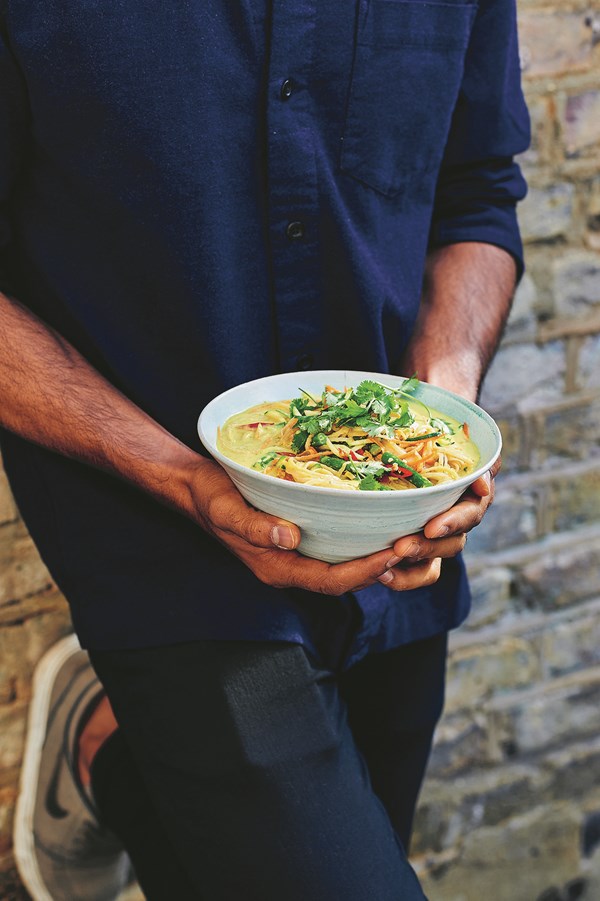 Carrot and courgette laksa