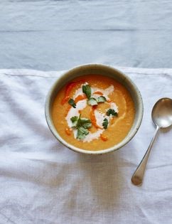 Carrot and lentil soup