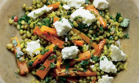 Carrot and mung bean salad