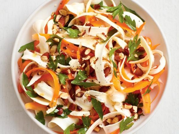 Carrot and parsnip ribbons