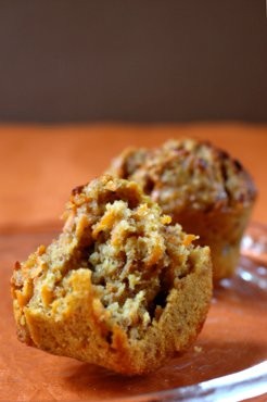 Carrot and peanut muffins (Muffins carotte et cacahuète)